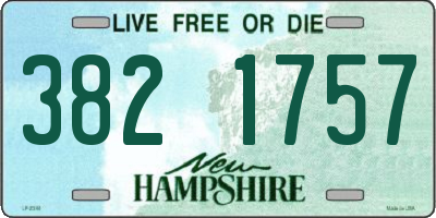 NH license plate 3821757