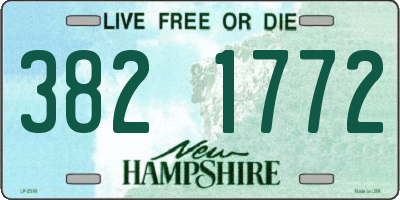 NH license plate 3821772