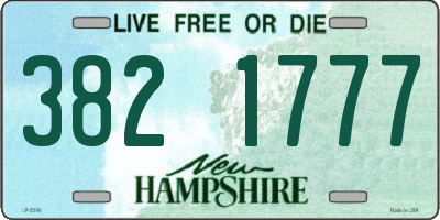 NH license plate 3821777