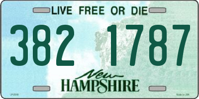NH license plate 3821787