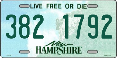 NH license plate 3821792