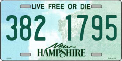 NH license plate 3821795