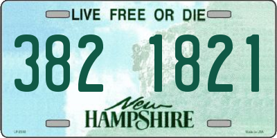 NH license plate 3821821