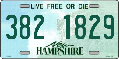 NH license plate 3821829
