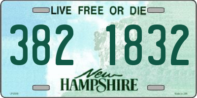 NH license plate 3821832