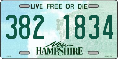 NH license plate 3821834