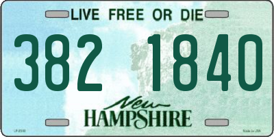 NH license plate 3821840