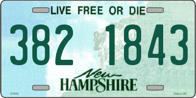 NH license plate 3821843