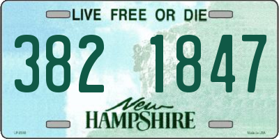 NH license plate 3821847