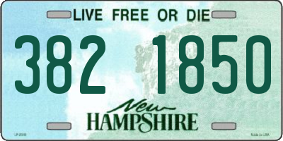 NH license plate 3821850