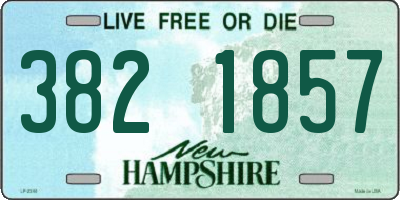 NH license plate 3821857