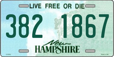 NH license plate 3821867