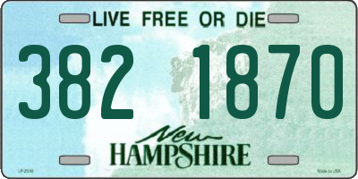 NH license plate 3821870