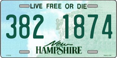 NH license plate 3821874