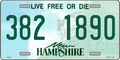 NH license plate 3821890