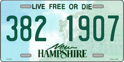 NH license plate 3821907