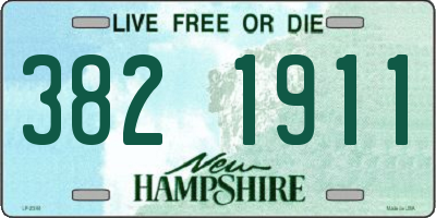 NH license plate 3821911