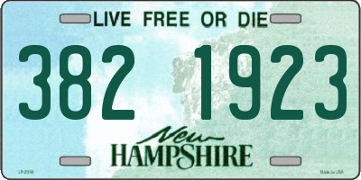 NH license plate 3821923