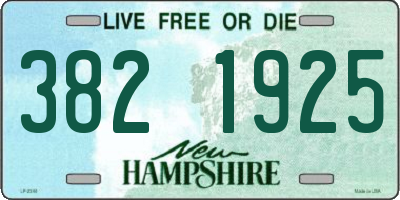 NH license plate 3821925