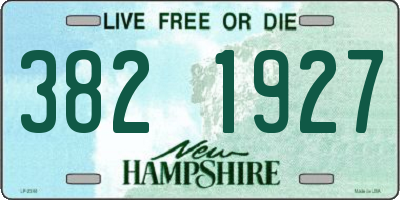 NH license plate 3821927