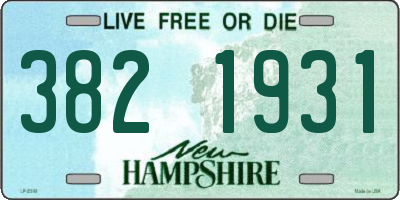 NH license plate 3821931