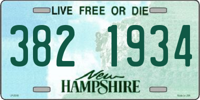 NH license plate 3821934