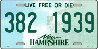 NH license plate 3821939
