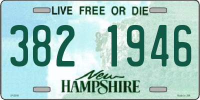 NH license plate 3821946