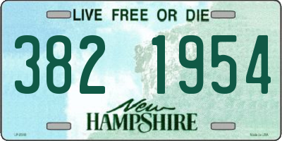 NH license plate 3821954