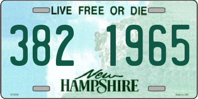 NH license plate 3821965