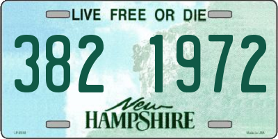 NH license plate 3821972