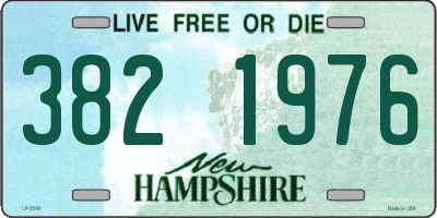 NH license plate 3821976