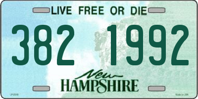 NH license plate 3821992
