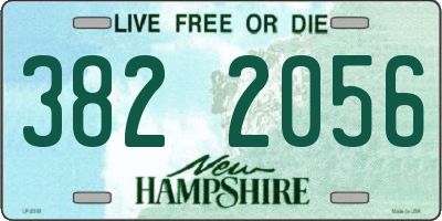 NH license plate 3822056