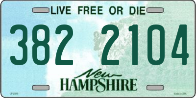NH license plate 3822104