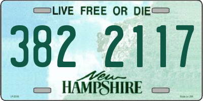 NH license plate 3822117
