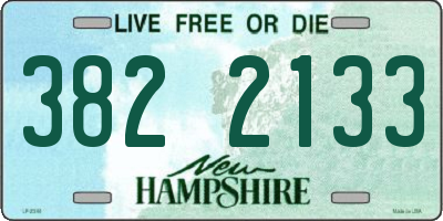 NH license plate 3822133