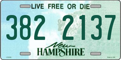 NH license plate 3822137