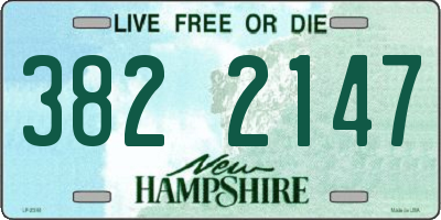 NH license plate 3822147