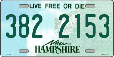 NH license plate 3822153