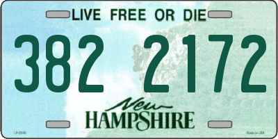 NH license plate 3822172