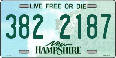 NH license plate 3822187