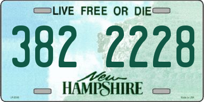NH license plate 3822228