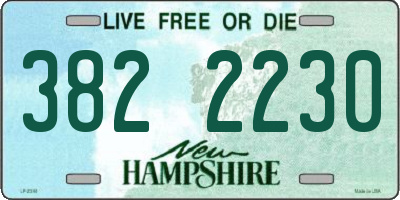 NH license plate 3822230