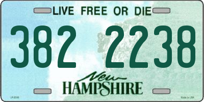 NH license plate 3822238