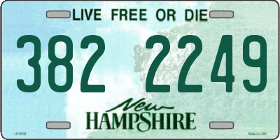 NH license plate 3822249