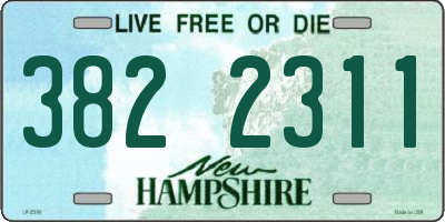 NH license plate 3822311