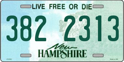 NH license plate 3822313