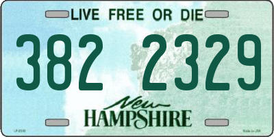 NH license plate 3822329