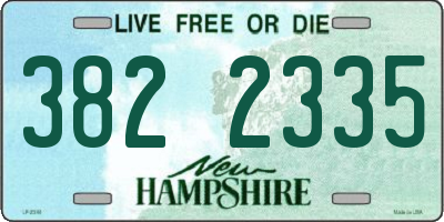 NH license plate 3822335